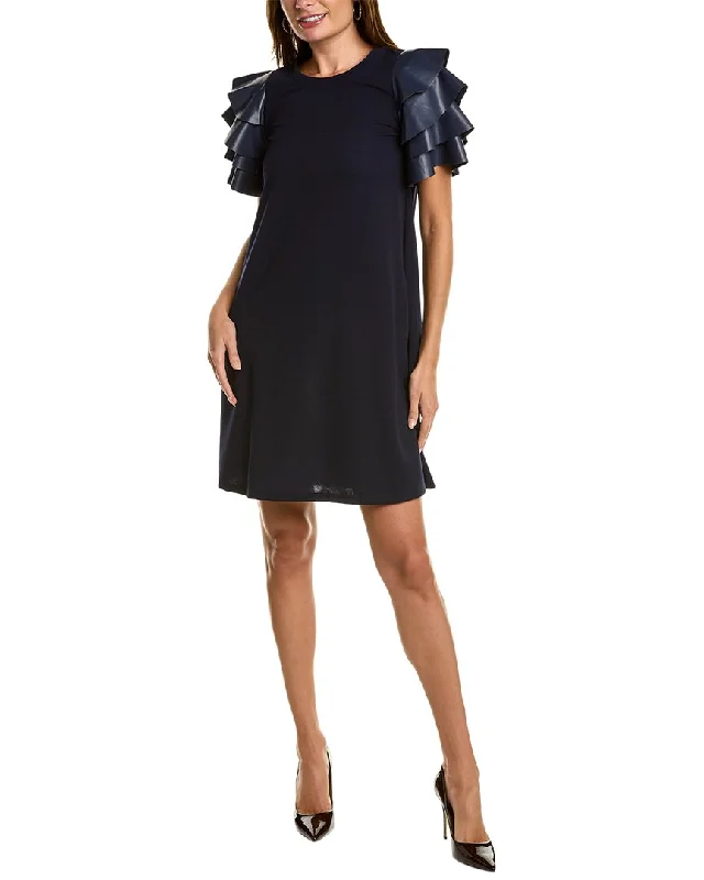 Women's Office Outfit Gracia Tiered Sleeve Shift Dress