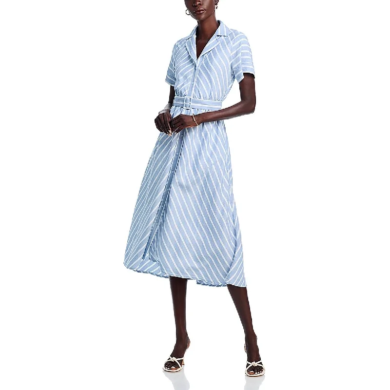 Women Wear Online Womens Striped Short Sleeve Shirtdress