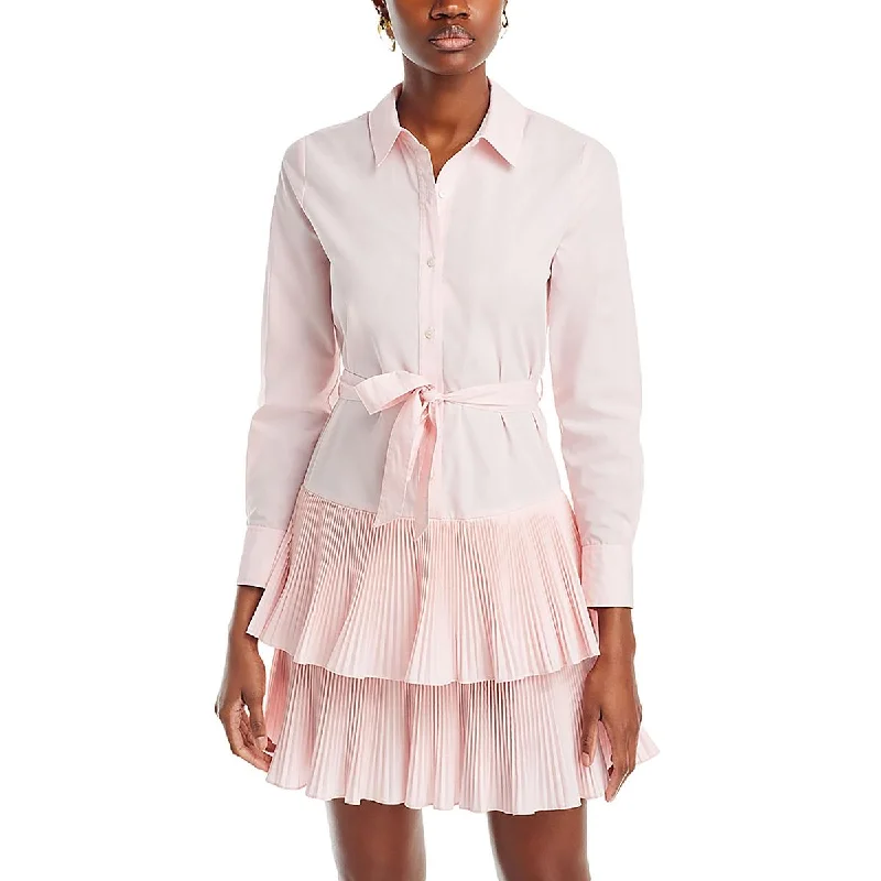 Outfits For Girls Womens Tiered Collared Shirtdress