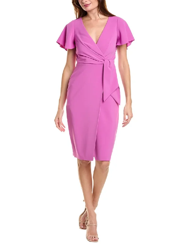 Women's Clothing Brands Elie Tahari Faux Wrap Dress