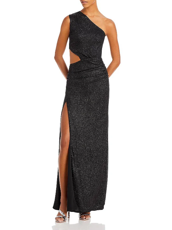 Women's Activewear Attire Damari Womens Cut Out Glitter Evening Dress