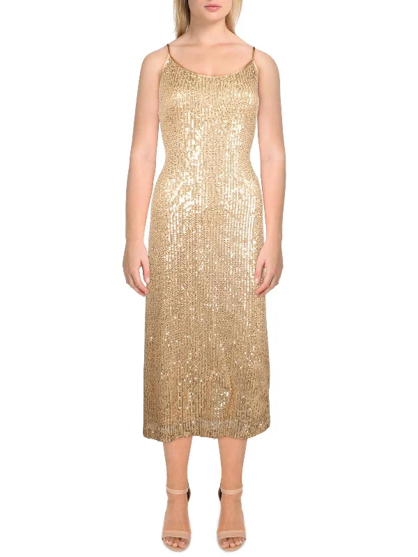 Women's Fashion Essentials Womens Sequin Long Cocktail and Party Dress