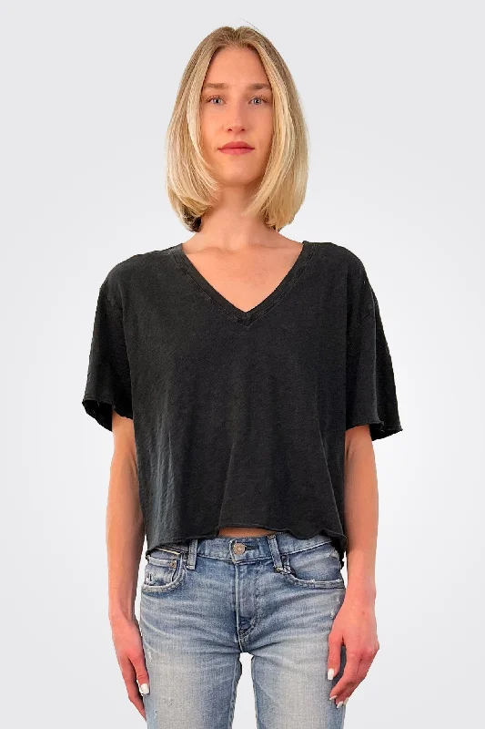 Timeless Women's Apparel Boxy Short Sleeve Tee - Phantom