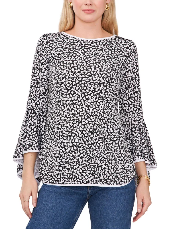 Clothes For Woman Womens Printed Bell Sleeve Pullover Top