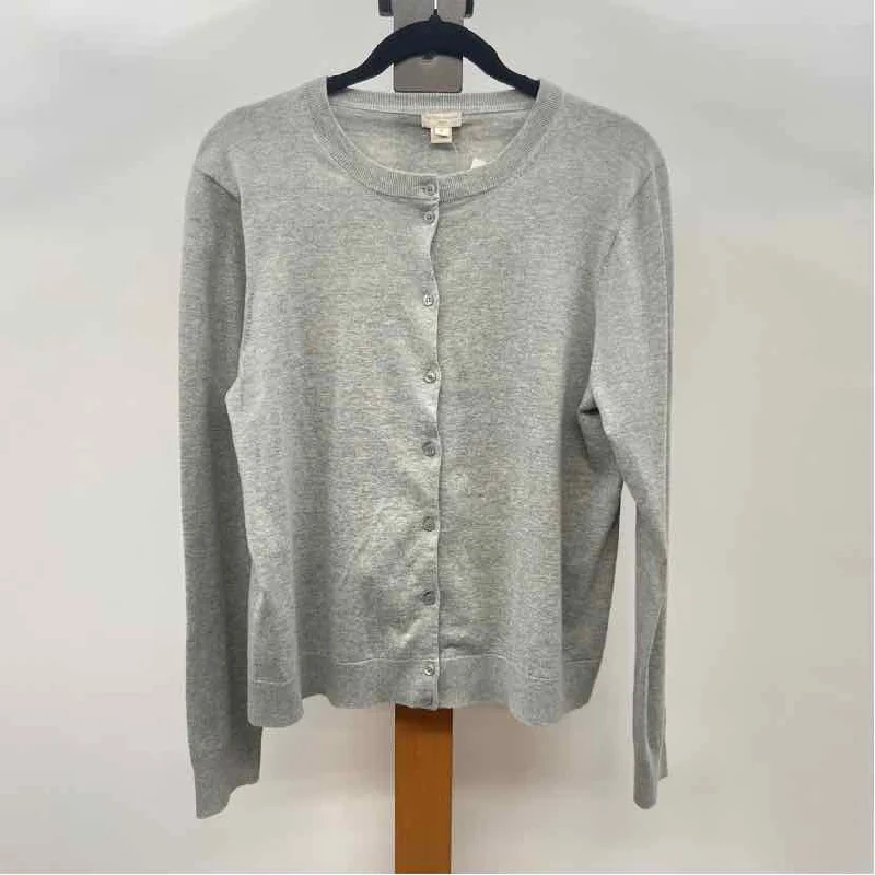 Casual Chic J Crew Women's Size XL Gray Solid Cardigan