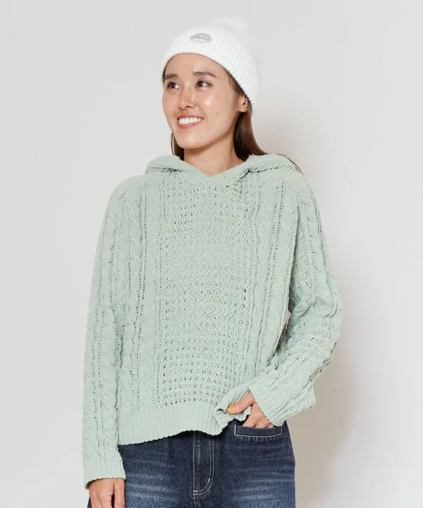 Women's Work Outfit Mole Knit Hoodie