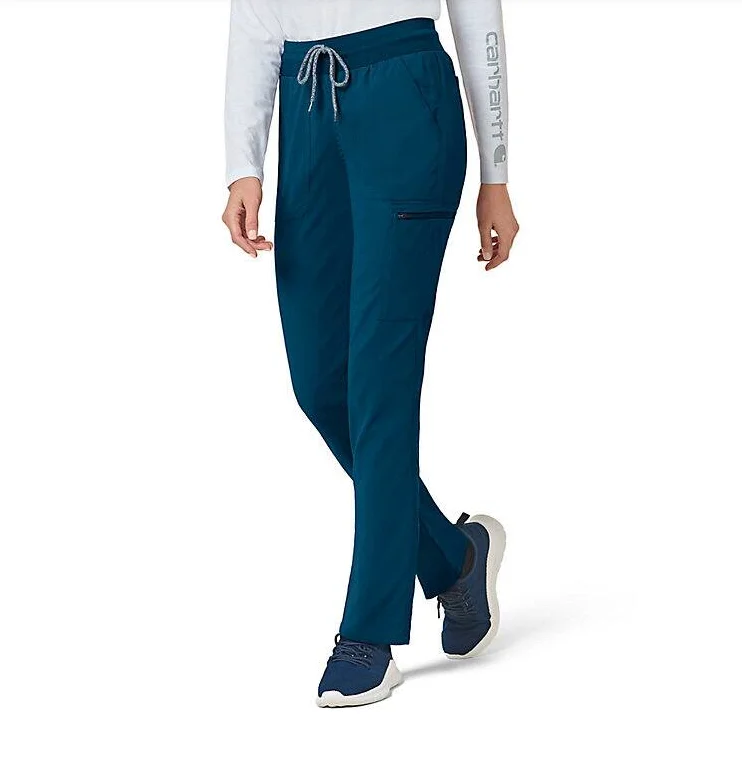 Comfortable Women's Attire Carhartt Women's Rugged Flex® Slim Leg Scrub Pant_Caribbean Blue