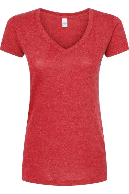 Women's Trendy Casual Outfit Tultex Women´s Poly-Rich V-Neck T-Shirt