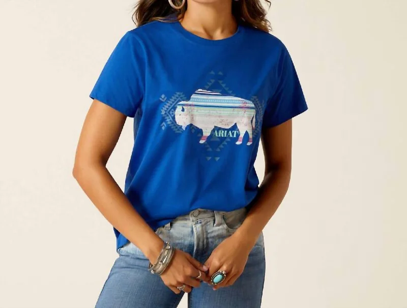 High-End Women's Apparel Kressa Buffalo T-Shirt In Blue