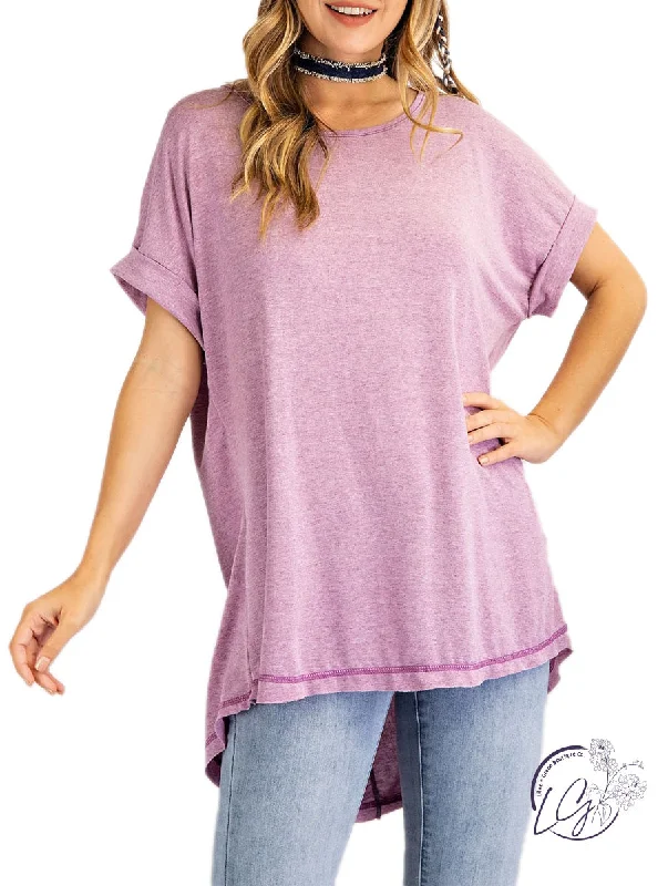 Casual Fashion Creative Days Ahead Soft Light Weight Hi Low Knit Tunic Top