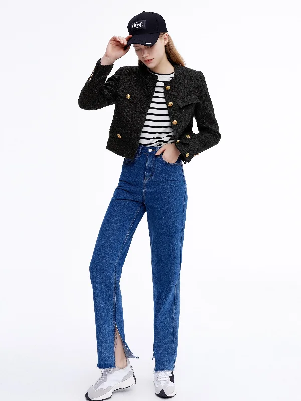 Sophisticated Style Split-Hem 'Paris' Jeans