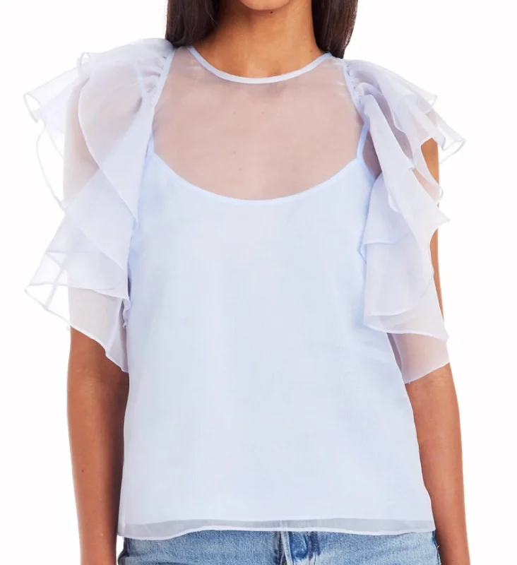 Casual Dresses for Women Stefania Short Sleeve Top In Baby Blue