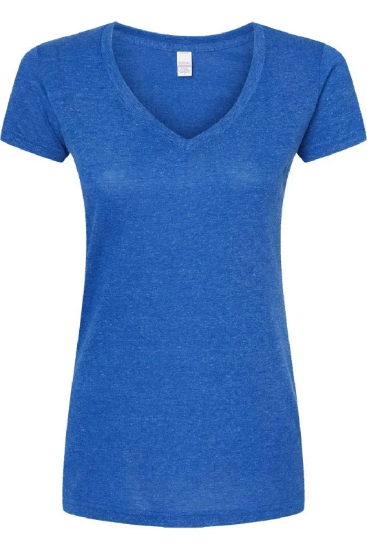 Women's Effortless Casual Outfit Tultex Women´s Poly-Rich V-Neck T-Shirt