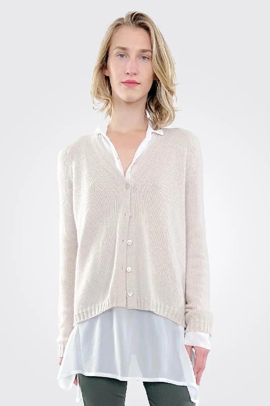 Trend Alert Cashmere Cardigan - Pearl