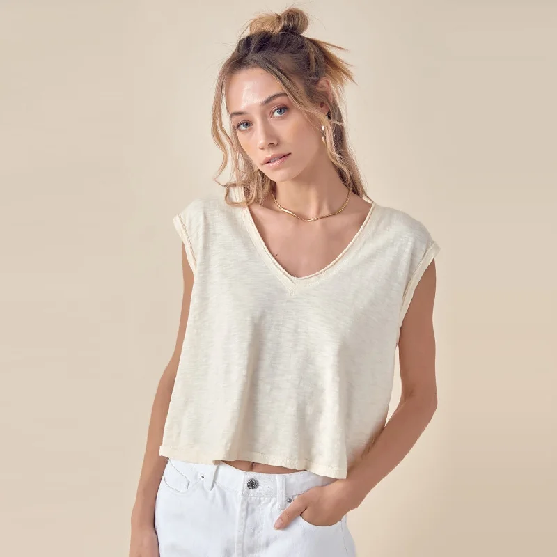 Stylish Loungewear for Women Tank Top (Cream)