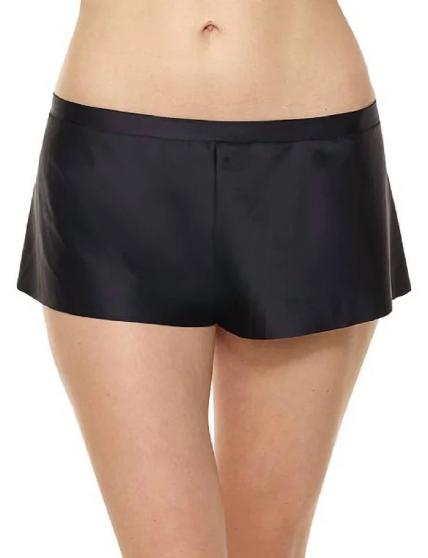 Limited Time Offer Luxe Satin Boxer Short In Black