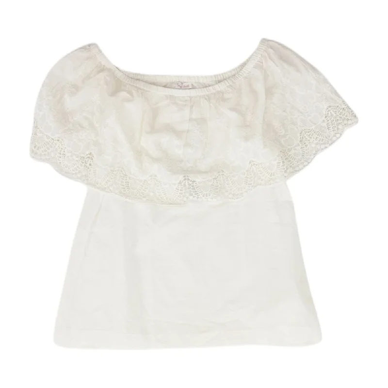 Online Boutiques White Solid Knit Top