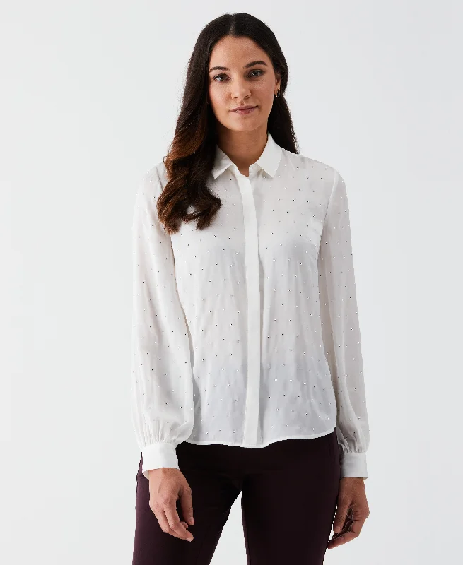 Flash Discount Petite Embellished Blouse