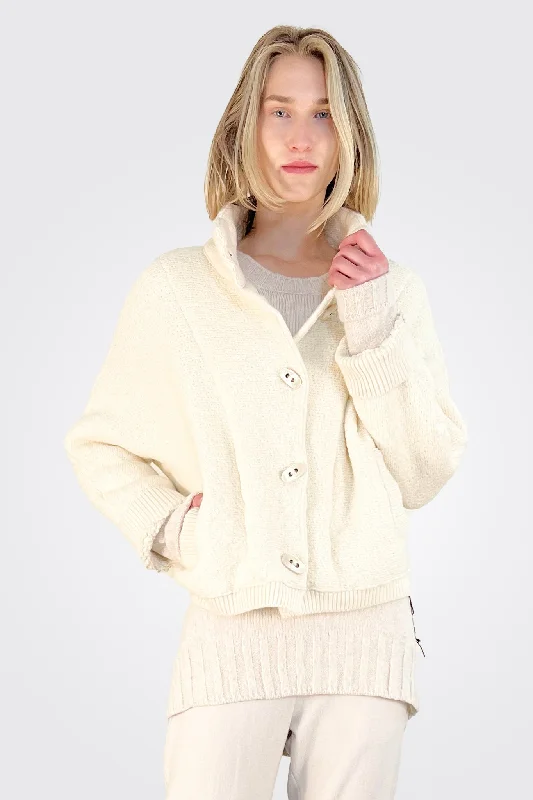 Sophisticated Fashion Cardigan Jacket - Milk