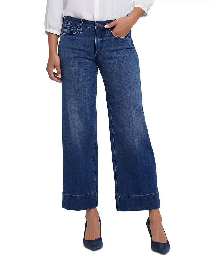 End of Season Sale NYDJ Teresa Wide Leg Ankle Jeans in Moonlight