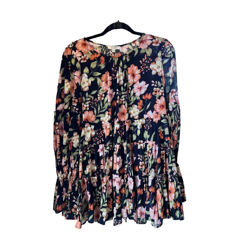 Women's Romantic Outfit Women's Shanique Floral Top In Navy/multi