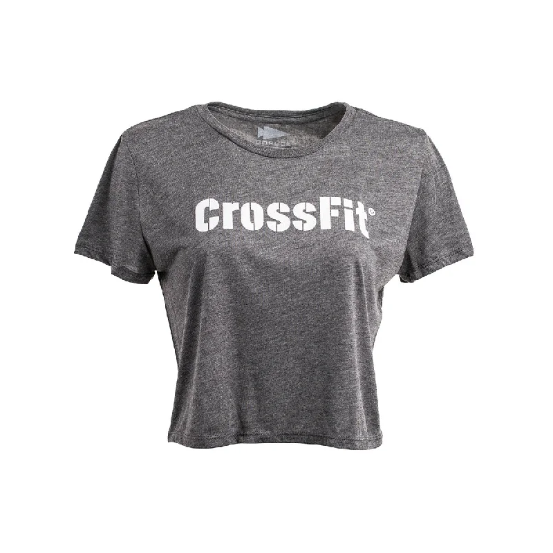 Women's Casual Dresses Women's CrossFit Stencil Cropped Tee - Poly-Blend