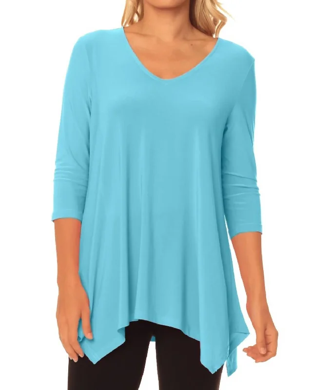 Casual Women's Clothing Allison Tunic In Peacock Blue