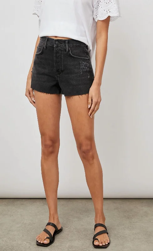 Clearance Sale Fairfax Denim Shorts In Ash Black