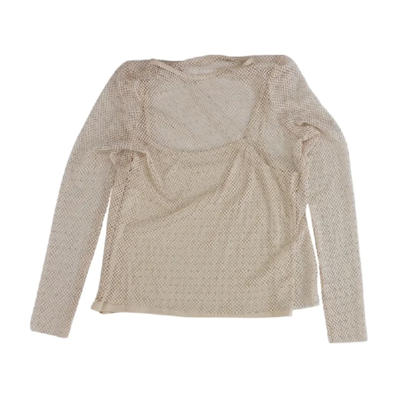 Relaxed Style Nude Solid Knit Top