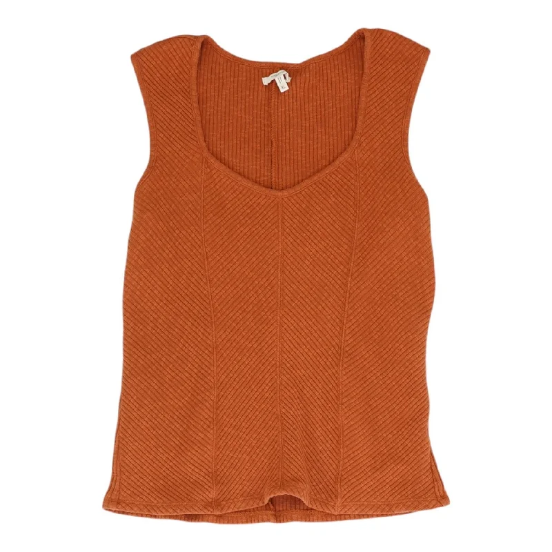 Fashion Essentials Orange Solid Knit Top