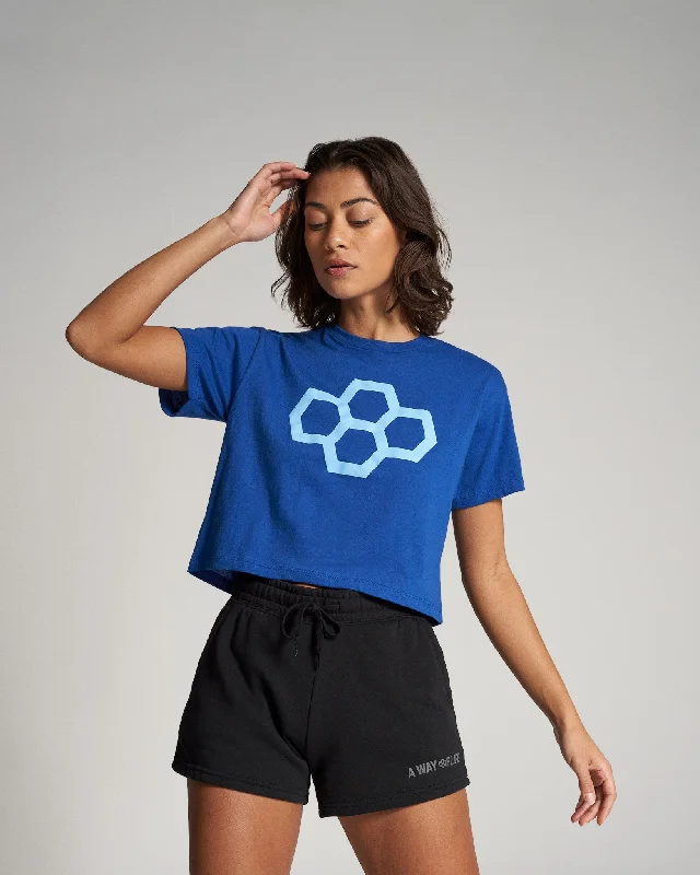 Women's Vintage-Inspired Outfit RUDIS Big Hex Women's Crop T-Shirt