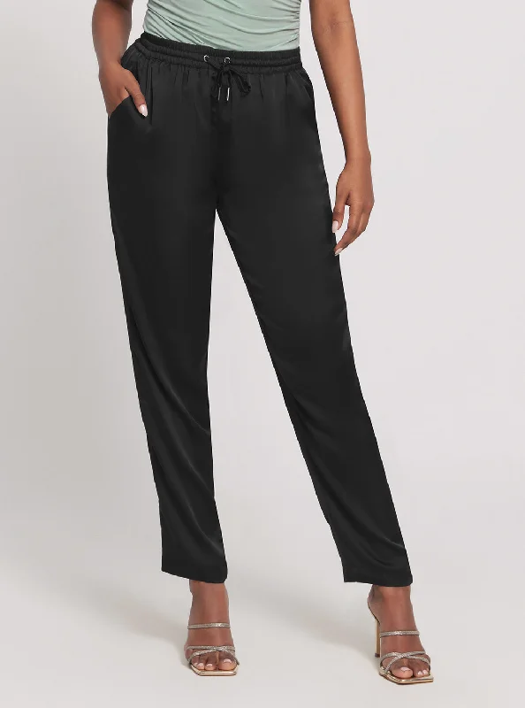 Women's Clothing Boutique Eco Black Viola Jogger Pants