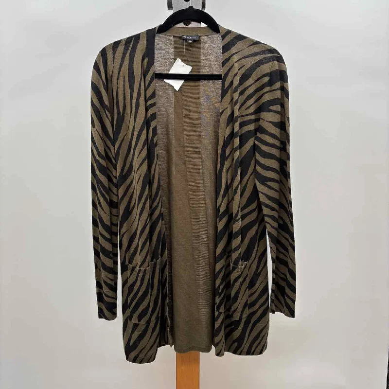 Women's Seasonal Apparel Talbots Women's Size M Olive Tiger Cardigan