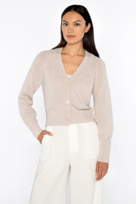 Big Sale Event Kinross Cashmere Short Button Vee Cardigan