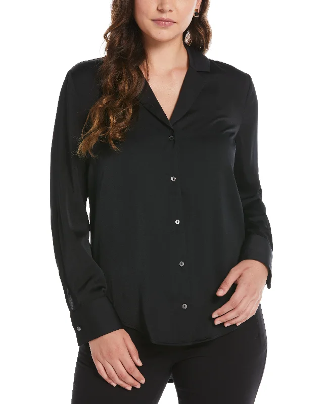 Women's Clothing Notch Collar Blouse