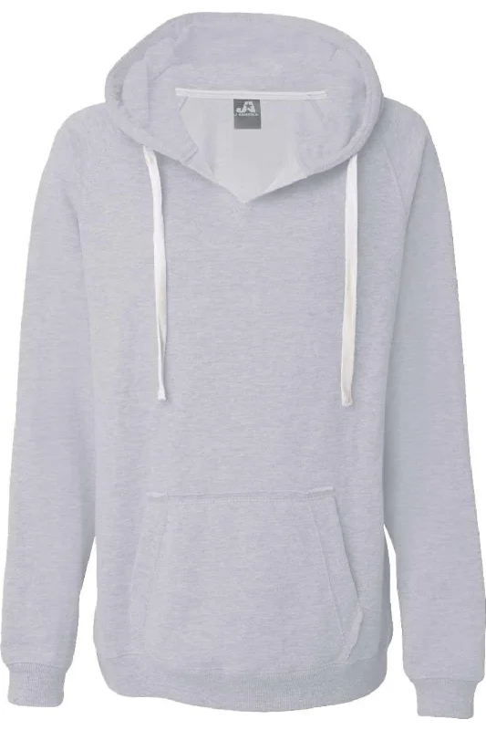 Women's Trendy Apparel J. America Women´s Sueded V-Neck Hooded Sweatshirt