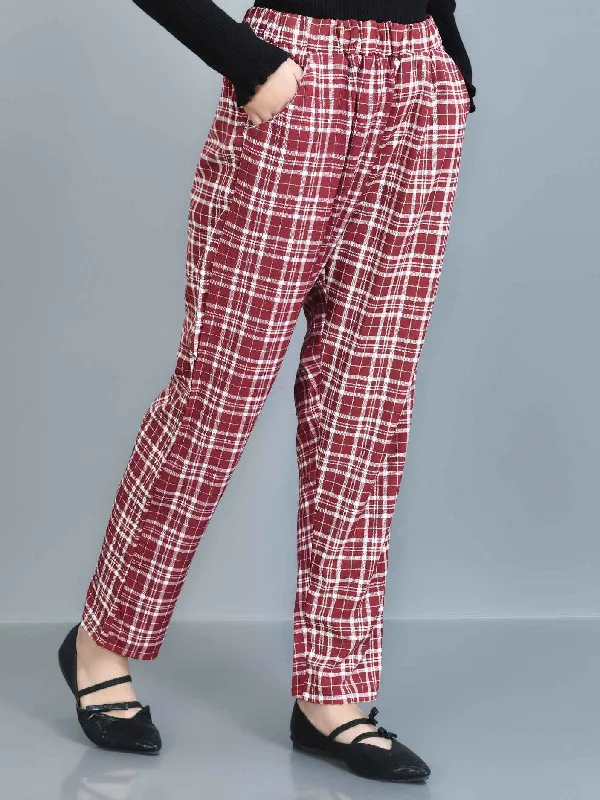 Stylish Everyday Clothing Checkered Pants