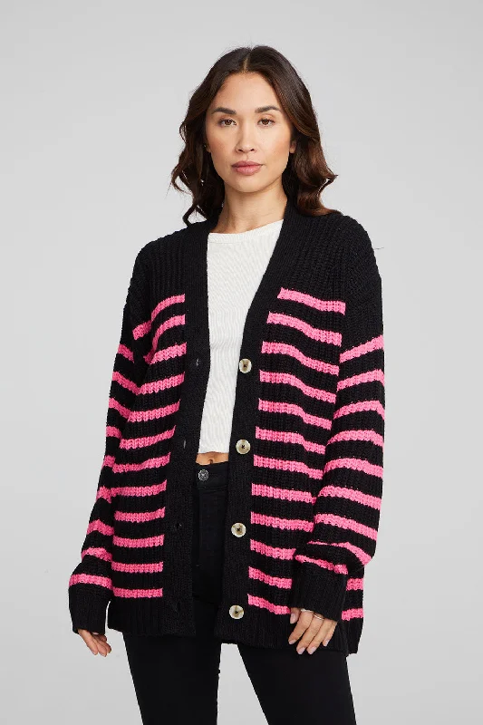 Contemporary Women's Clothing Vibe Melrose Stripe Cardigan