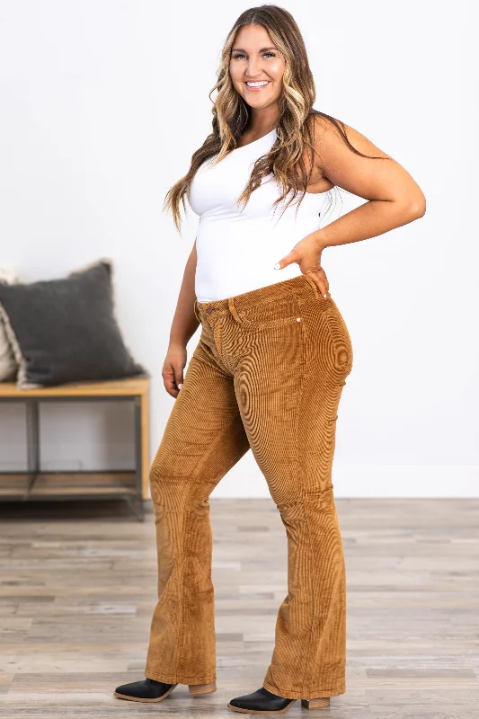 Holiday Special Offers Judy Blue Camel Corduroy Bootcut Pants