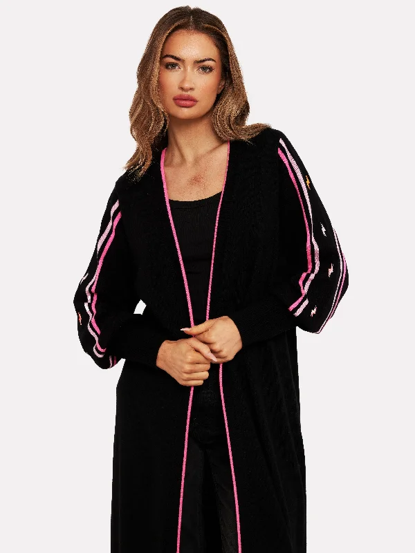 Versatile Women's Fashion Gradient Bolt Duster Cardigan