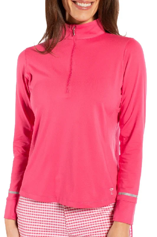 Sale On Clothing Hot Pink Fabulous Mock Pullover