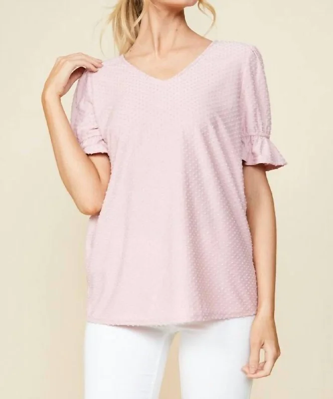 Women's Athleisure Apparel Dottie Flowing Sleeve Tunic In Blush