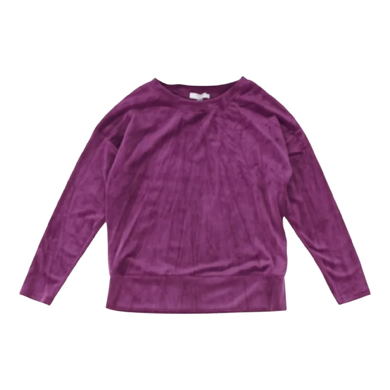 Colorful Clothing Mauve Solid Crewneck Knit Top