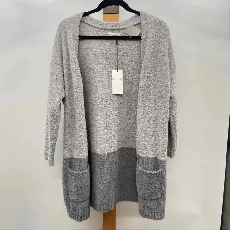 Affordable Women's Clothes Thread & Supply Women's Size One Size Gray Fuzzy Cardigan