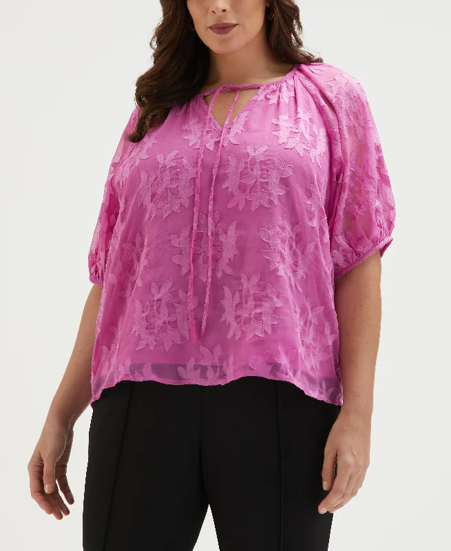 Clothing For Women Plus Size Tie Top Raglan Sleeve Blouse