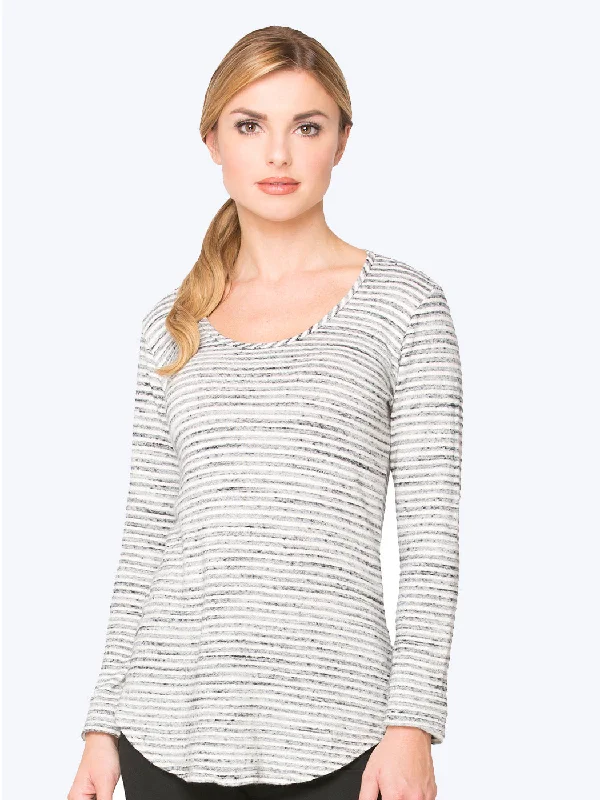 Affordable Online Boutiques Tianello "Pique" Knit Jersey Jacquard Long Sleeve "Koi" Tunic  XL