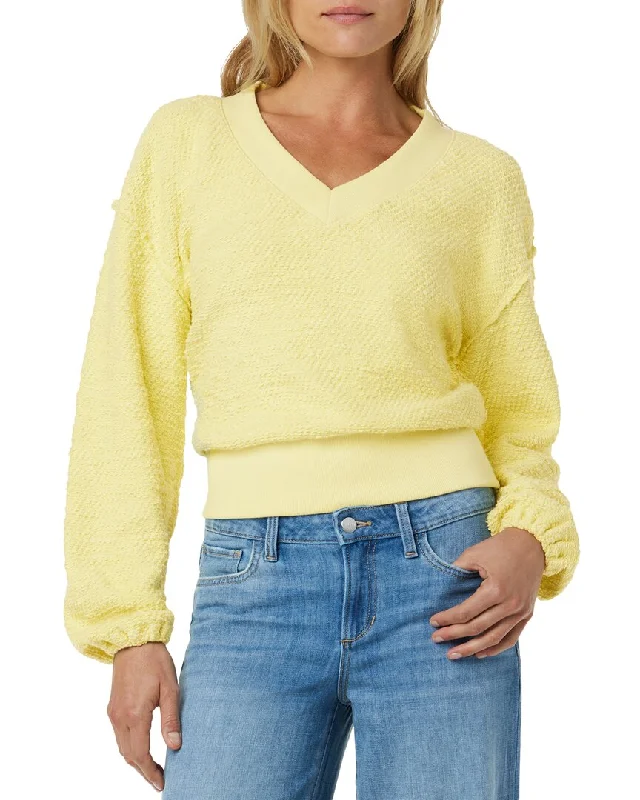 Women's Stylish Professional Apparel JOE’S Jeans The Carolyn Slubby Deep-V Sweatshirt