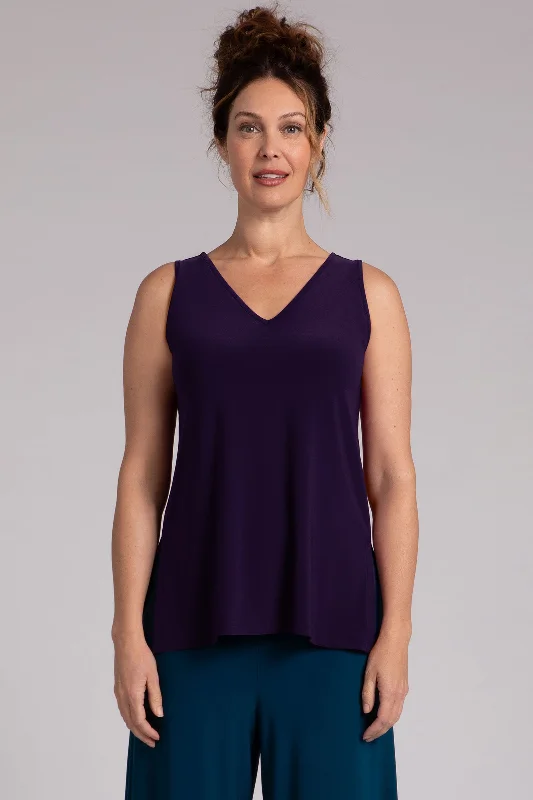 Workwear Fashion for Women Go To V-Neck Tank Relax | Blackberry