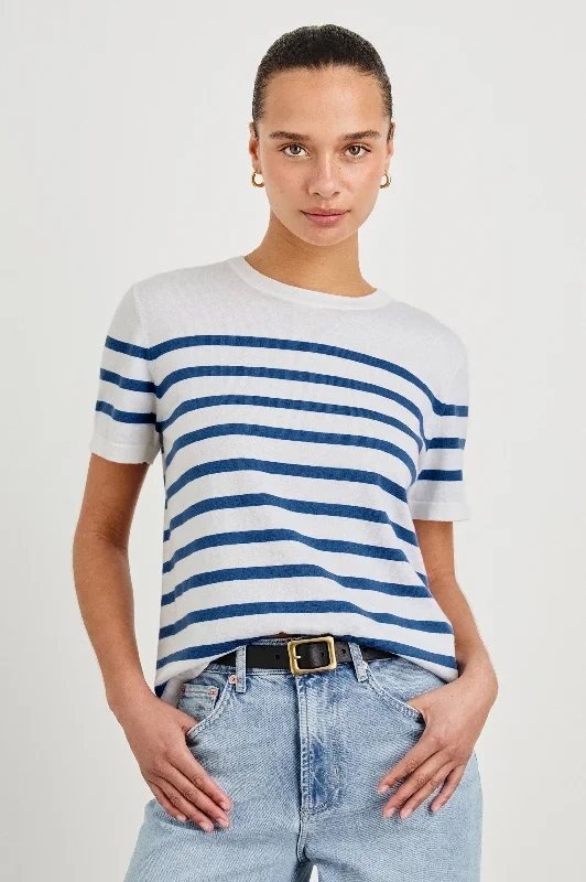 Women's Romantic Outfit COTTON CASHMERE T-SHIRT - SAILOR STRIPE