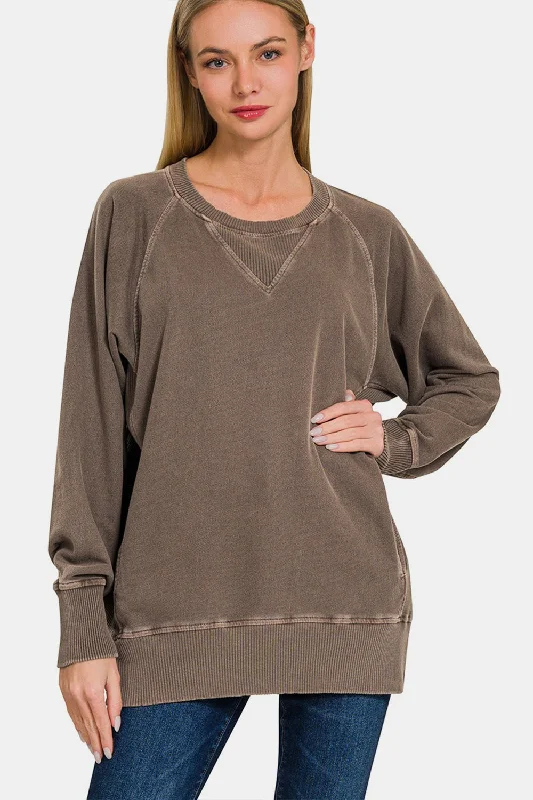 Women's Wardrobe Apparel Round Neck Long Sleeve Sweatshirt